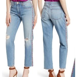 RAMY BROOK Rosie Boyfriend Jeans NWT $265 Sz 29 Mid-Rise Vintage Distressed Wash